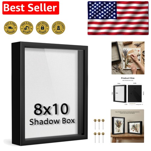 8x10 elegant black shadow box - 8x10,