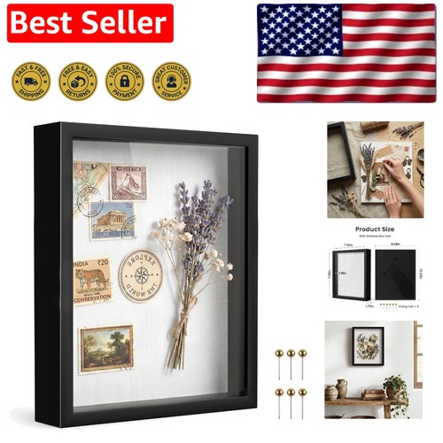 Stylish 8x10 black shadow box - shadow,