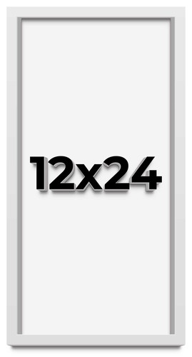 12x24 shadow box frame white - box, |